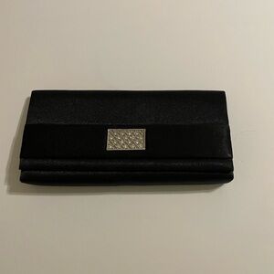 Style & Co. Black Clutch with Silver Detail